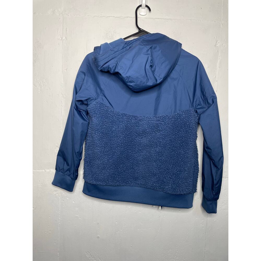 Nike Kids Boys Sportswear Sherpa Windrunner Hooded Jacket Blue Size Medium - Picture 6 of 7